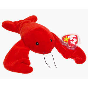 Rare Retired Pinchers the Lobster ty Beanie Baby with Tag Errors